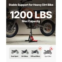 VEVOR Dirt Bike Lift Stand 440 LBS Adjustable Hydraulic Motorcycle Lift Jack