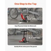 VEVOR Dirt Bike Lift Stand 440 LBS Adjustable Hydraulic Motorcycle Lift Jack