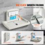 VEVOR Wall-Mounted Baby Changing Station, Horizontal Foldable Diaper Change Table with Safety Straps and Hanging Rods, Use in Commercial Bathrooms,  Daycare Centers for Newborns & Infant