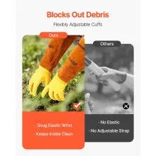 Gardening Gloves Thorn Proof Long Leather Rose Pruning Gloves for Men & Women