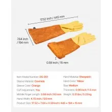 Gardening Gloves Thorn Proof Long Leather Rose Pruning Gloves for Men & Women