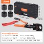 VEVOR Copper Tube Fittings Hydraulic Pipe Crimping Tool, Pressing Plier with TH16, TH20, TH26, TH32 Quick Change Jaws, 360° Rotatable Press Kit for Confined Spaces Tee Fittings Hydraulically Driven