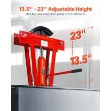 VEVOR Hydraulic Pipe Bender, 12 Ton Manual Copper Exhaust Pipe Bending Machine with 6 Dies (1/2" - 2") and 90 - 180° Adjustable Rollers, Heavy-Duty Pipe Tube Bender for Piping Railing Construction