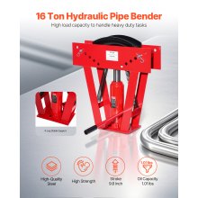 Hydraulic Pipe Bender 16 Ton Manual Pipe Bending Tool with 8 Dies