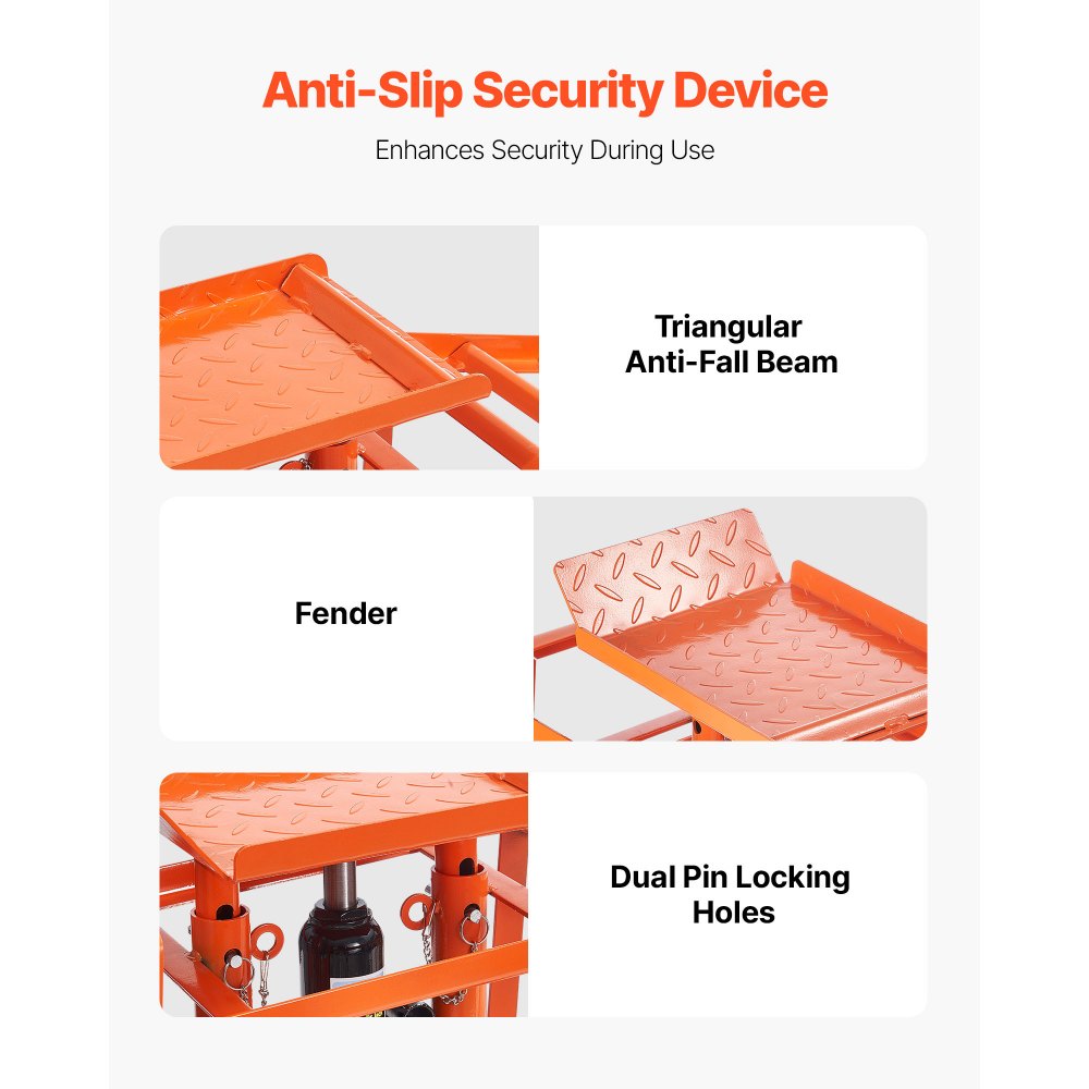 VEVOR Hidraulikus Autórámpák, 2 db 5T 11000 font, 270-360 mm emelési magasság, Nagy teherbírású Hidraulikus Járműrámpák, Hordozható Autóemelők Otthoni Garázskarbantartáshoz és Olajcseréhez, Teherautó Autójavításhoz