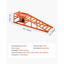 VEVOR Hydraulic Car Ramps, 2 PCS 11000 lbs 5T, 10-14.2 Inch Lift Height, Heavy Duty Hydraulic Vehicle Ramps, Portable Car Lifts for Home Garage Maintenance and Oil Changes, Truck Vehicle Auto Repair