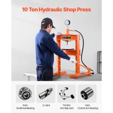 10 T Hydraulic Shop Press Hydraulic Press with Press Plate for Bending