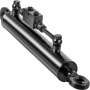 VEVOR Double Acting Hydraulic Cylinder 2” Bore, Top Link Hydraulic Cylinder 10” Stroke, Retracted 20" Extended 28” Hydraulic Side Link Swivel Eye Bearing w/ Check Valve for Tractors, Category 1, 2
