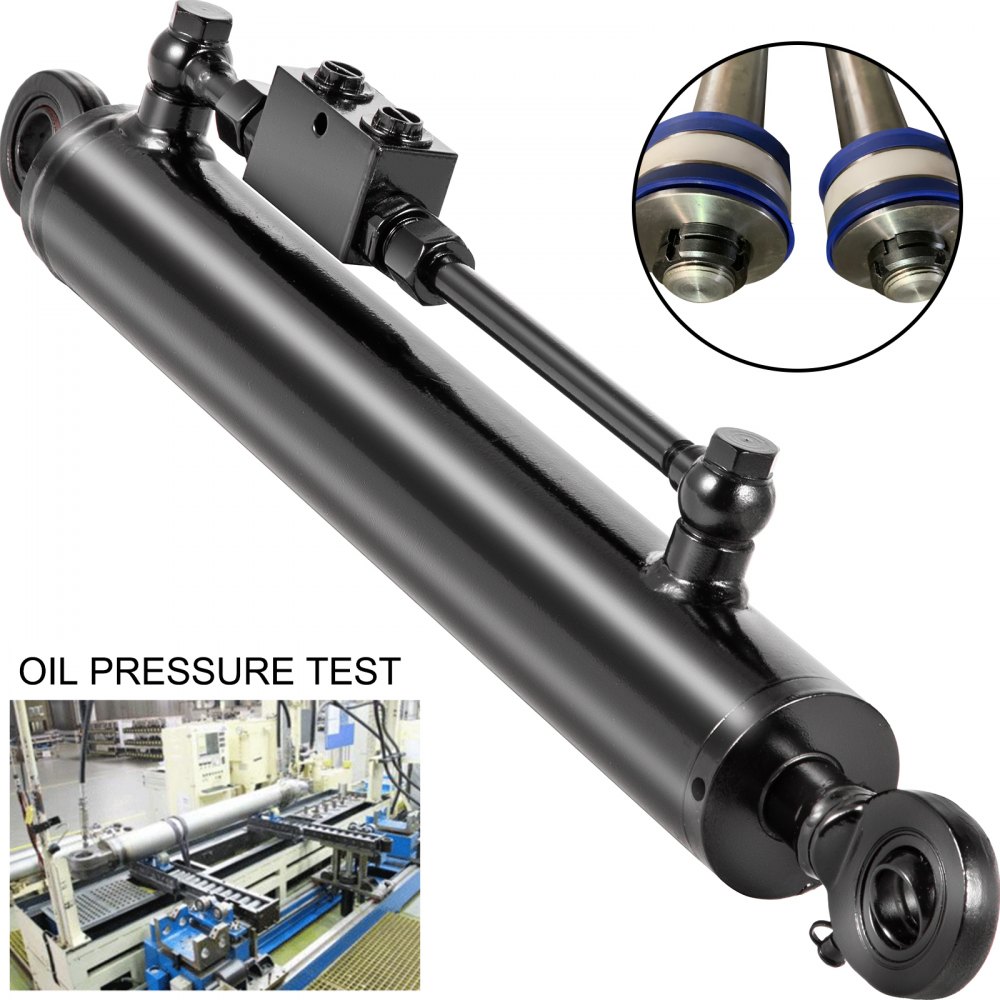 VEVOR Double Acting Hydraulic Top Link Cylinder 2.5" Bore 13" Stroke Check Valve