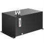 black VEVOR hydraulic fluid tank with chrome cap and fluid level indicator.