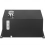 black steel VEVOR hydraulic fluid tank with a silver cap and fluid level gauge.