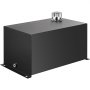 black VEVOR hydraulic fluid tank with silver cap, rectangular shape and mounting plate.