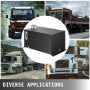 VEVOR Hydraulic Fluid Tank 37.9 L Fuel Tank Heavy Duty Hydraulic Steel Tank Reservoir, Gasoline Transfer Tanks, Hydraulic Reservoir with Strainer Temp Gauge Filter Breather Cap for Tractors & Trucks