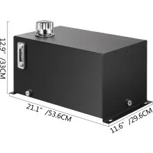 VEVOR Hydraulic Reservoir Oil Tank Fuel Tank 10 Gal Steel with Filter/Temp Gauge
