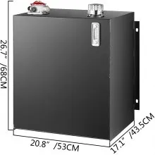 VEVOR Hydraulic Oil Tanks 25Gal Fuel Tank Heavy Duty Hydraulic Steel Tank Reservoir, Gasoline Transfer Tanks, Hydraulic Reservoir with Strainer Temp Gauge Filter Breather Cap for Tractors & Trucks