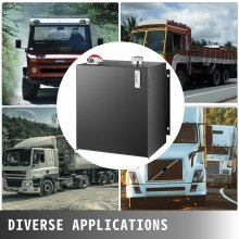 VEVOR Hydraulic Oil Tanks 25Gal Fuel Tank Heavy Duty Hydraulic Steel Tank Reservoir, Gasoline Transfer Tanks, Hydraulic Reservoir with Strainer Temp Gauge Filter Breather Cap hydraulic tank