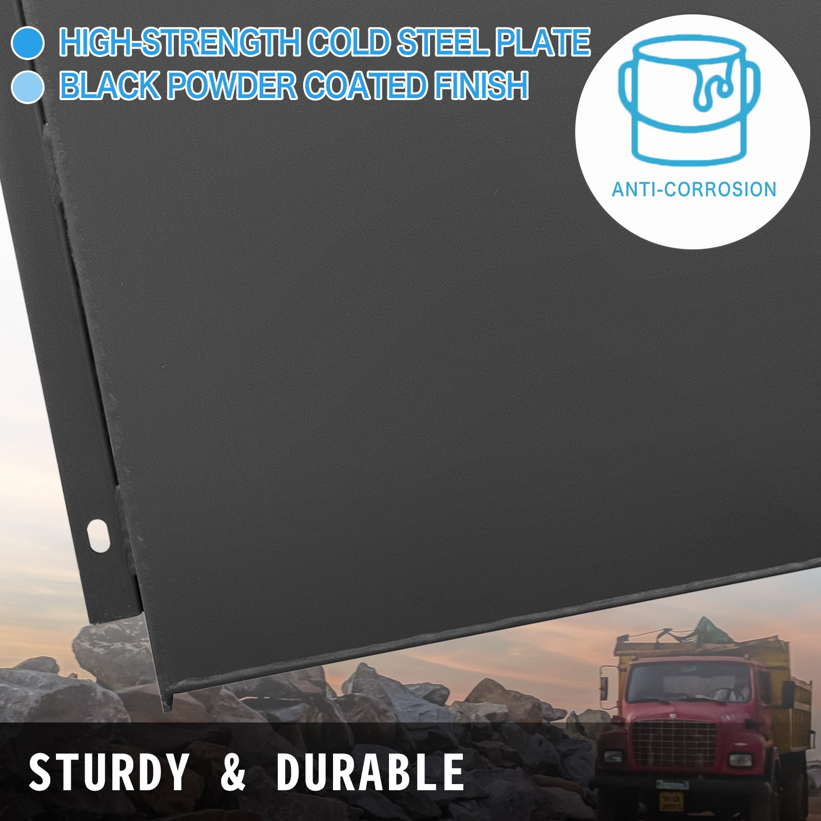 VEVOR Hydraulic Oil Tanks 25Gal Fuel Tank Heavy Duty Hydraulic Steel Tank Reservoir, Gasoline Transfer Tanks, Hydraulic Reservoir with Strainer Temp Gauge Filter Breather Cap for Tractors & Trucks