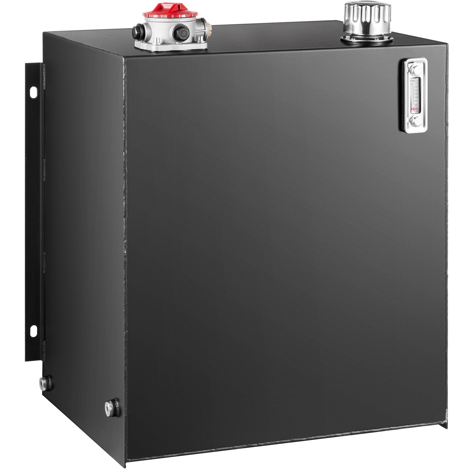 VEVOR Hydraulic Oil Tanks 25Gal Fuel Tank Heavy Duty Hydraulic Steel Tank Reservoir, Gasoline Transfer Tanks, Hydraulic Reservoir with Strainer Temp Gauge Filter Breather Cap for Tractors & Trucks