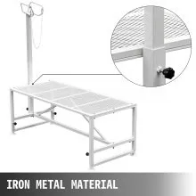 VEVOR Livestock Stand 51x23 inches, Trimming Stand with Straight Head Piece, Goat Trimming Stand Metal Frame Sheep Shearing Stand Livestock Trimming Stands