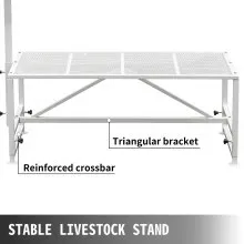 VEVOR Livestock Stand 51x23 inches, Trimming Stand with Straight Head Piece, Goat Trimming Stand Metal Frame Sheep Shearing Stand Livestock Trimming Stands