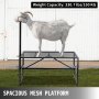 Suporte para gado VEVOR 51 x 23 polegadas, suporte para aparar com peça de cabeça reta, suporte para aparar cabras, estrutura de metal, suporte para tosquia de ovelhas, suporte para aparar gado
