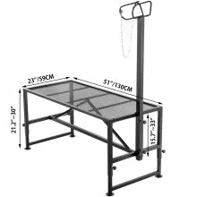 VEVOR Livestock Stand 51x23 inches, Trimming Stand with Straight Head Piece, Goat Trimming Stand Metal Frame Sheep Shearing Stand Livestock Trimming Stands