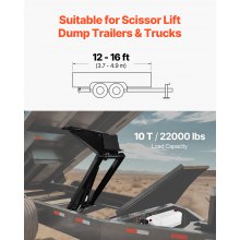 Hydraulic Scissor Hoist Kit 10T Hydraulic Dump Lift Kit for Dump Trailers Trucks