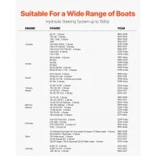 150HP Hydraulic Outboard Steering Kit Marine Boat Hydraulic Steering System