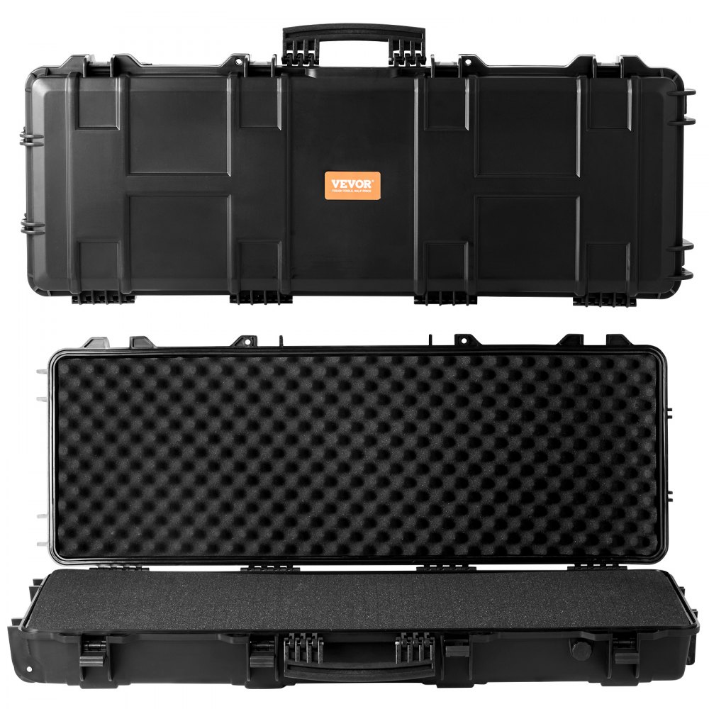 VEVOR Rifle Case, Rifle Hard Case with 3 Layers Fully-protective Foams,for Two Rifles or Shotguns, Airsoft Gun - 42 inch