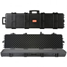 VEVOR Tactical Range Case, Outdoor Tactical Hard Case with 3 Layers Fully-protective Foams, 50 inch lockable Hard Tactical Range Case with Wheels, IP67 Waterproof & Crushproof