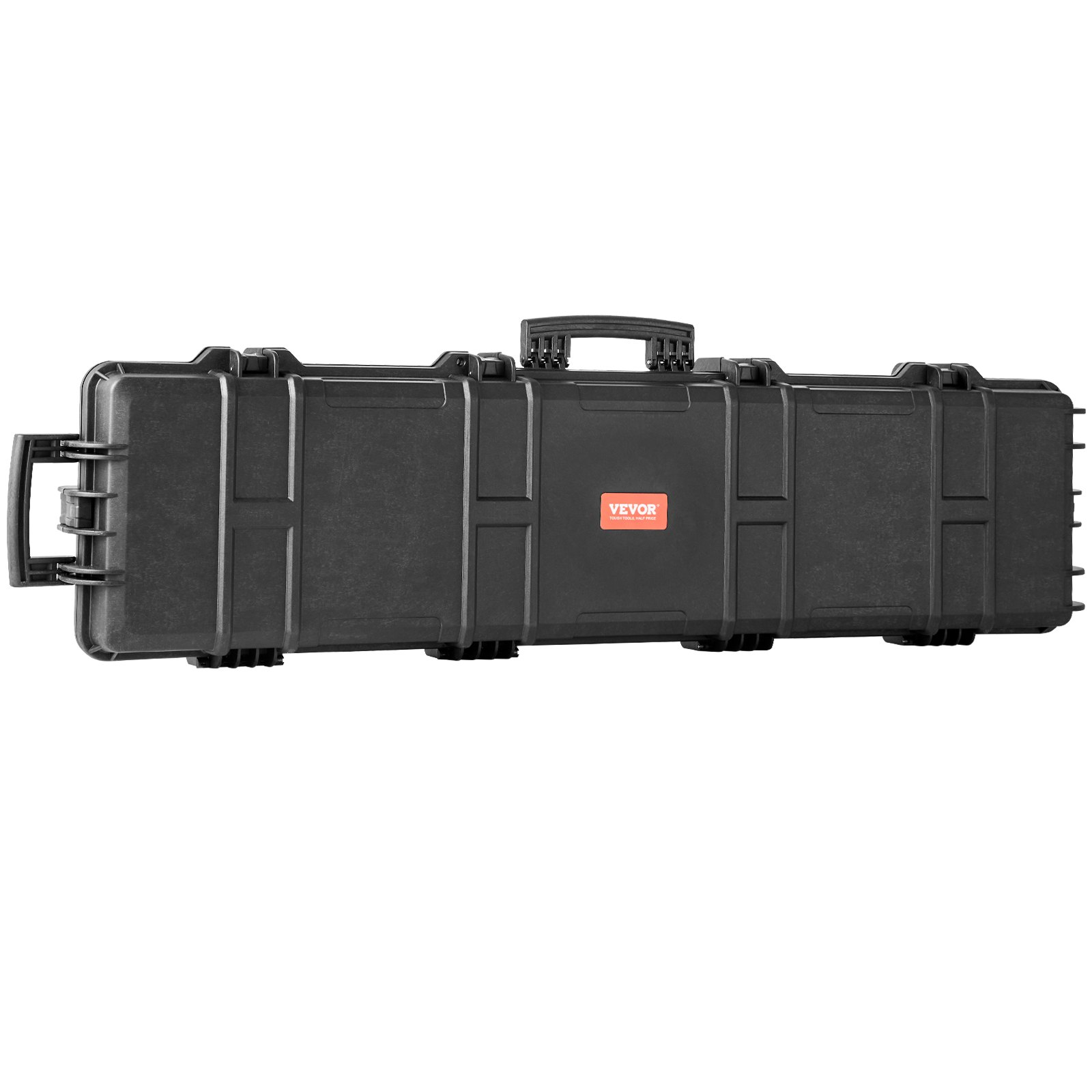 black VEVOR tactical range case with secure latches and handles for transport and storage.
