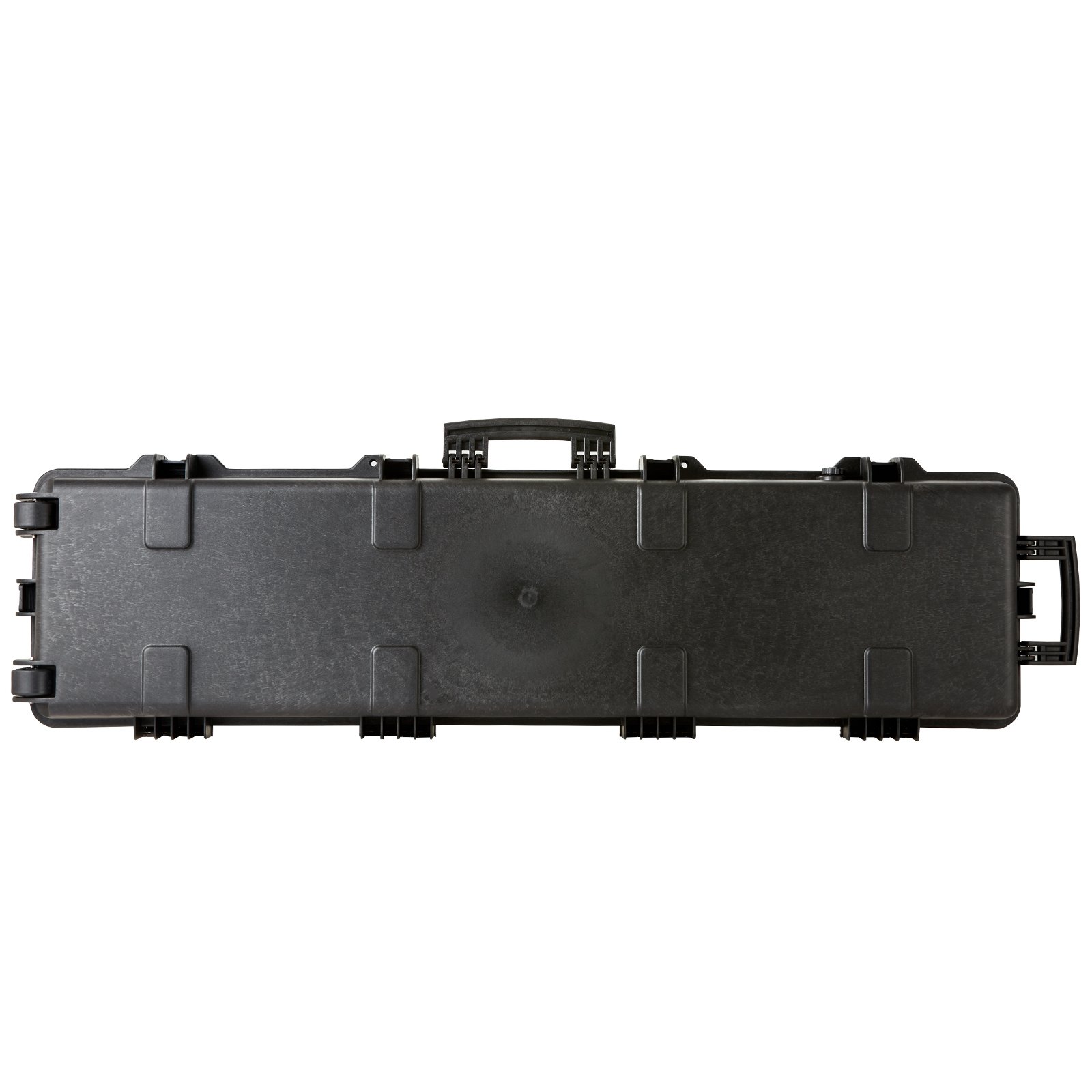 black VEVOR tactical range case with secure latches and carrying handle. durable, hard-shell design.
