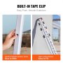 VEVOR measuring rod with built-in tape clip, easy sliding section joints and high locking button.