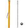 VEVOR measuring rod set with a yellow protective case and a bubble level. ideal for precise measurements.