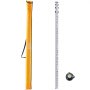 VEVOR Aluminum Grade Rod, 14-Feet/8ths 4 Sections Telescopic Measuring Rod, Double-Sided Scale 1/8in Leveling Rod Stick, Aluminum Alloy Survey Rod w/ Bubble Level &Carrying Bag for Houses,Walls,Floors