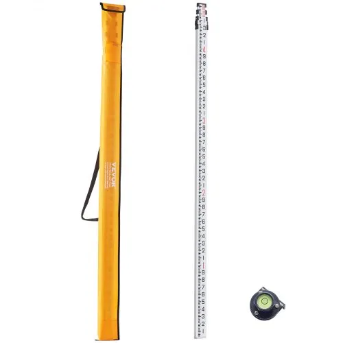 VEVOR Aluminum Grade Rod 16-Feet/10ths 4 Sections Telescopic Measuring Rod,Double-Sided Scale 1/10ft Leveling Rod Stick,Aluminum Alloy Survey Rod w/ VEVOR Aluminum Grade Rod 16-Feet/10ths 4 Sections Telescopic Measuring Rod,Double-Sided Scale 1/10ft Leveling Rod Stick,Aluminum Alloy Survey Rod w/