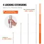 VEVOR Aluminum Grade Rod, 16-Feet/10ths 4 Sections Telescopic Measuring Rod,Double-Sided Scale 1/10ft Leveling Rod Stick,Aluminum Alloy Survey Rod w/ Bubble Level &Carrying Bag for Houses,Walls,Floors