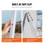 VEVOR Aluminum Grade Rod, 16-Feet/10ths 4 Sections Telescopic Measuring Rod,Double-Sided Scale 1/10ft Leveling Rod Stick,Aluminum Alloy Survey Rod w/ Bubble Level &Carrying Bag for Houses,Walls,Floors