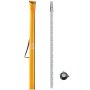 VEVOR Aluminum Grade Rod, 25-Feet/10ths 6 Sections Telescopic Measuring Rod,Double-Sided Scale 1/10ft Leveling Rod Stick,Aluminum Alloy Survey Rod w/ Bubble Level &Carrying Bag for Houses,Walls,Floors