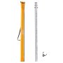 VEVOR Aluminum Grade Rod, 9-Feet/8ths 3 Sections Telescopic Measuring Rod, Double-Sided Scale 1/8in Leveling Rod Stick,Aluminum Alloy Survey Rod with Bubble Level &Carrying Bag for Houses,Walls,Floors