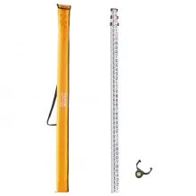 VEVOR Measuring Rod 9-Feet/8ths 3 Sections Telescopic Grade Rod 1/8in w/ Bag