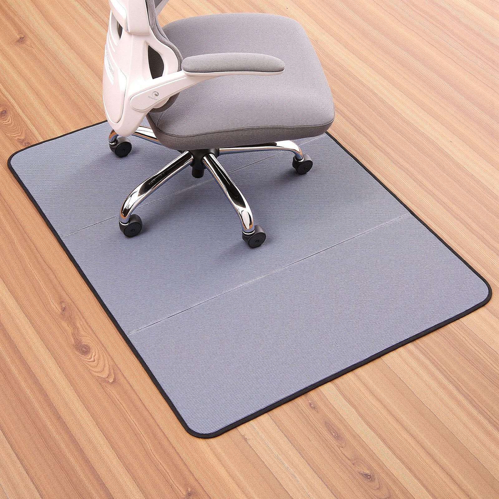 VEVOR Chair Mat, 36 x 48-inch Office Chair Mat for Hard Floors, Floor Protector for Rolling Chairs, Corduroy Surface, Non-Slip & Easy to Clean, Smooth Glide Under Desk Rug for Home Office (Grey)
