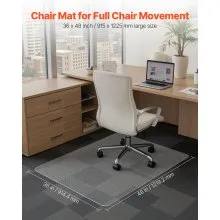 VEVOR Chair Mat 36 x 48-inch Office Chair Mat for Carpeted Floors Rectangular