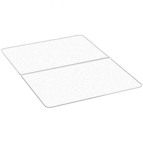 VEVOR Chair Mat, 153 x 118 cm Office Chair Mat for Low Pile Carpeted Floors, Clear Floor Protector Rug with Studded, Non-Slip & Easy to Clean, Smooth Glide Under Desk Rug for Home Office (Rectangular)