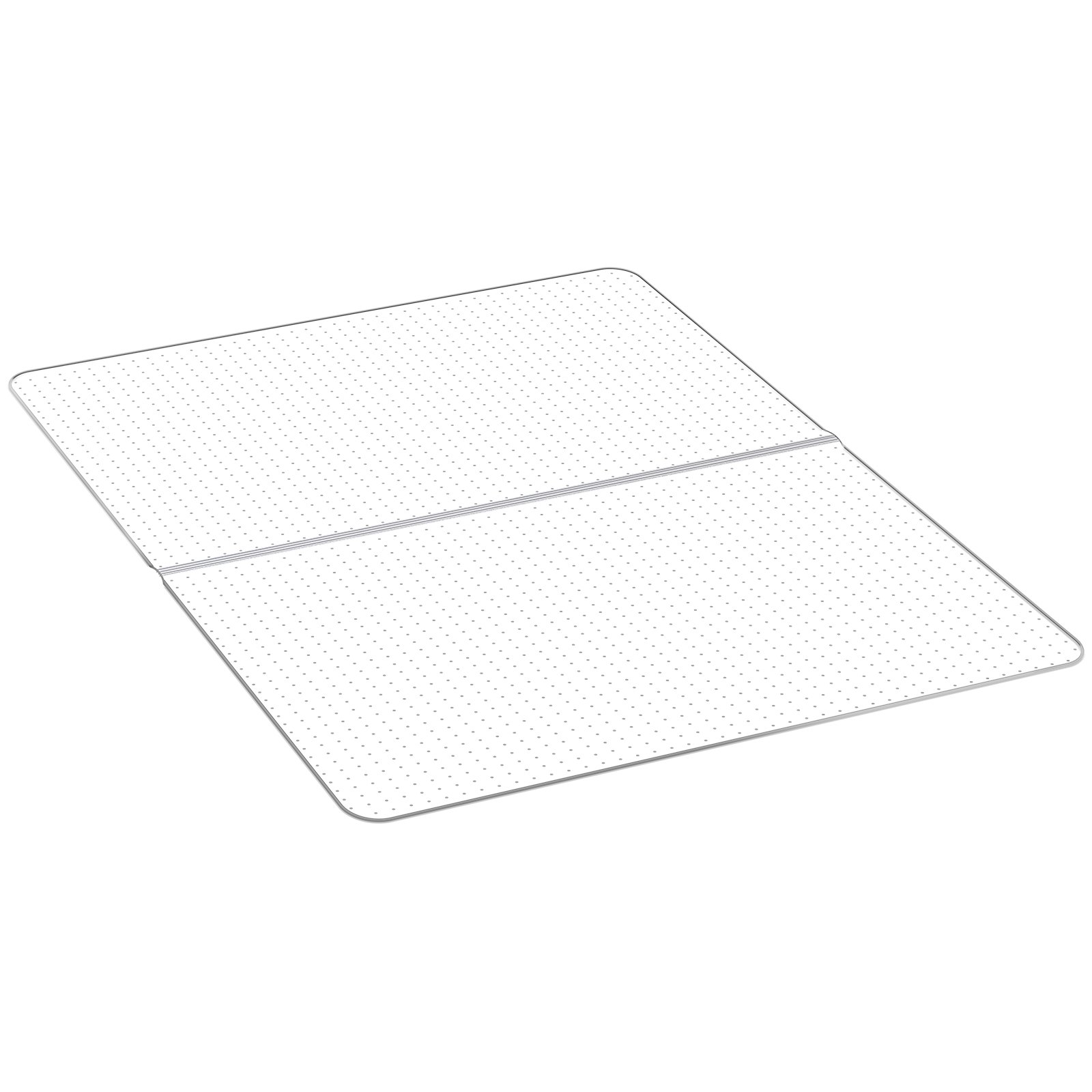 VEVOR Chair Mat, 153 x 118 cm Office Chair Mat for Low Pile Carpeted Floors, Clear Floor Protector Rug with Studded, Non-Slip & Easy to Clean, Smooth Glide Under Desk Rug for Home Office (Rectangular)