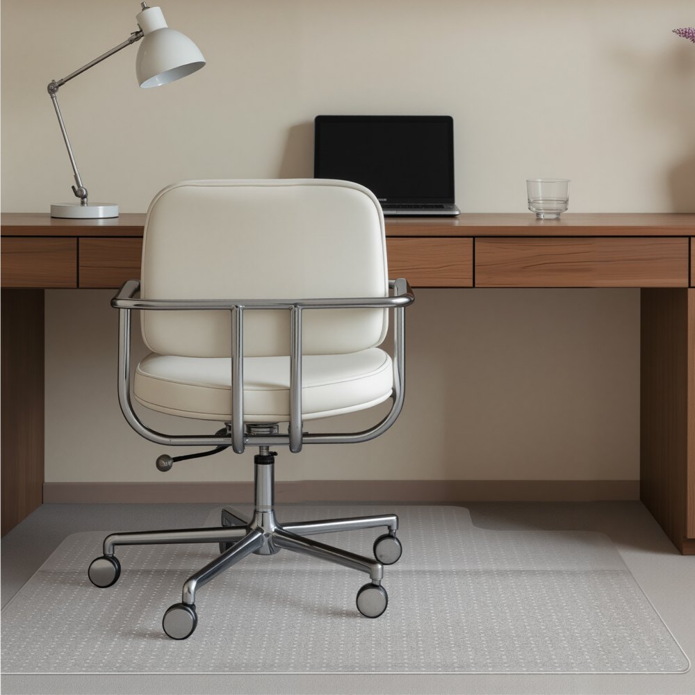 VEVOR Chair Mat with Lip, 36 x 48-inch Office Chair Mat for Low Pile Carpeted Floors, Plastic Floor Protector Rug with Studded, Non-Slip & Easy to Clean, Smooth Glide Under Desk Rug for Home Office