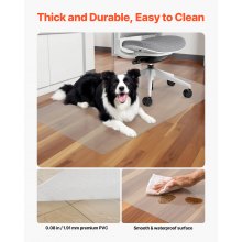 VEVOR Chair Mat 30 x 48-inch Transparent Office Chair Mat for Hard Floors Home