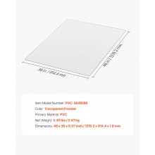 VEVOR Chair Mat 36 x 48-inch Transparent Office Chair Mat for Hard Floors Home