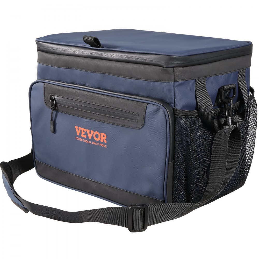 VEVOR Hardbody Cooler Bag, 24/30 Cans 600D Oxford Fabric Insulated Cooler Bag, στεγανό και αδιάβροχο σκληρό σώμα ψυγείου βαθιάς κατάψυξης με PP πλαστικό κουβά, ανοιχτήρι μπουκαλιών για παραλία, ταξίδια