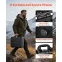 VEVOR Hard Pistol Case, Heavy Duty Hard Gun Case with XPE Foam Interior, Waterproof Pistol Storage Box with Customizable Lining & Handle for Gun, Lenses, Camera, Gear, TSA Compliant, 475x415x215 mm